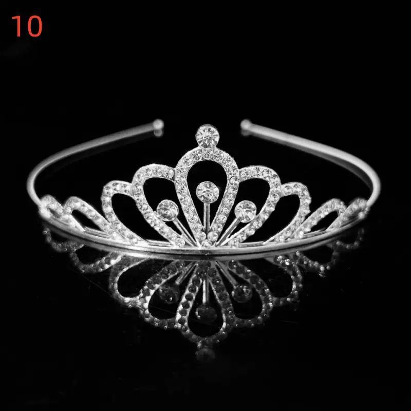 Princesa de moda coreana simple corona de cumpleaños coronas de cabello bandas de alea diamante para niños coronas pequeñas