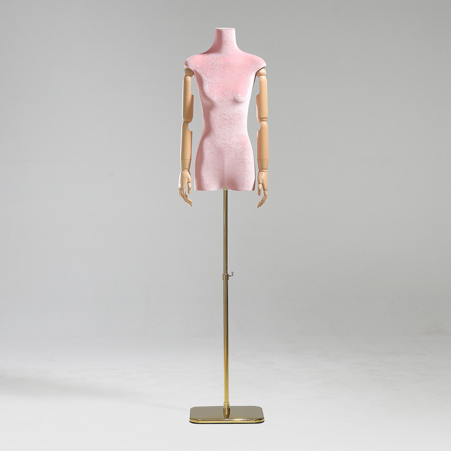 Modelo de tienda de ropa estante de exhibición de terciopelo pecho plano cuerpo plano ropa de mujer modelo de busto accesorios ventana estante modelo de plataforma image 49