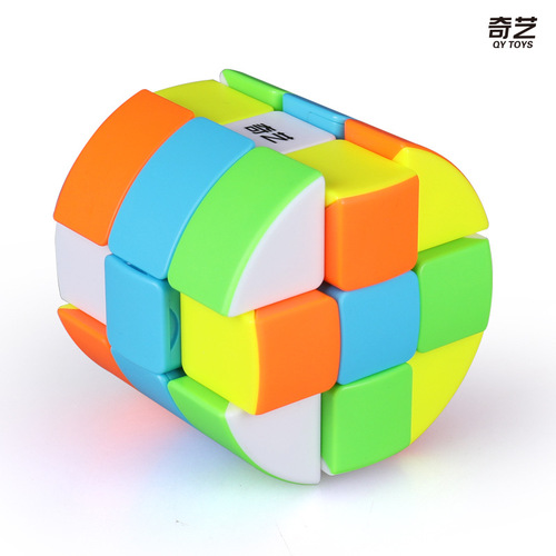 Qiyi third-order cylindrical Rubik's Cube children's puzzle fun smooth speed twisting smooth special-shaped Rubik's Cube wholesale