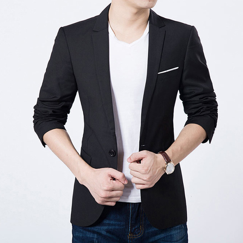 Primavera y verano hombres delgados ropa occidental casual coreano slim fit pequeño traje de los hombres guapos jóvenes de una sola pieza más tamaño abrigo