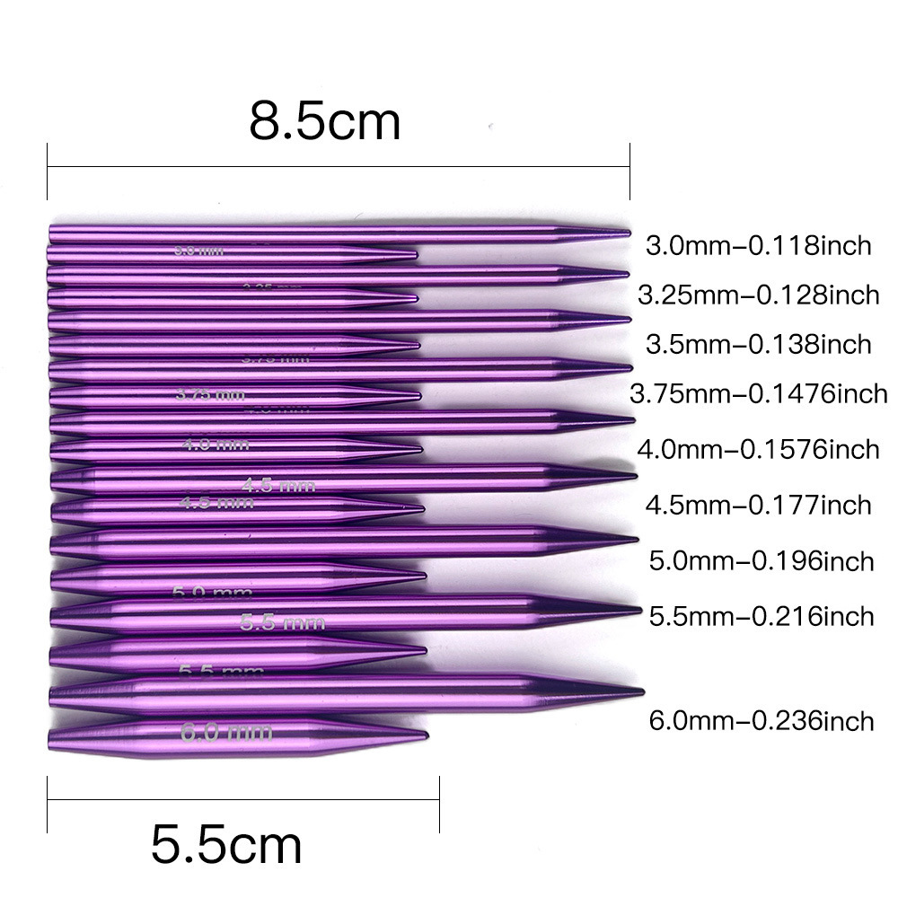 Nuevo paquete transfronterizo desmontable de manga collar aguja de anillo púrpura de cambio de cuerda aguja de anillo 9 paquetes