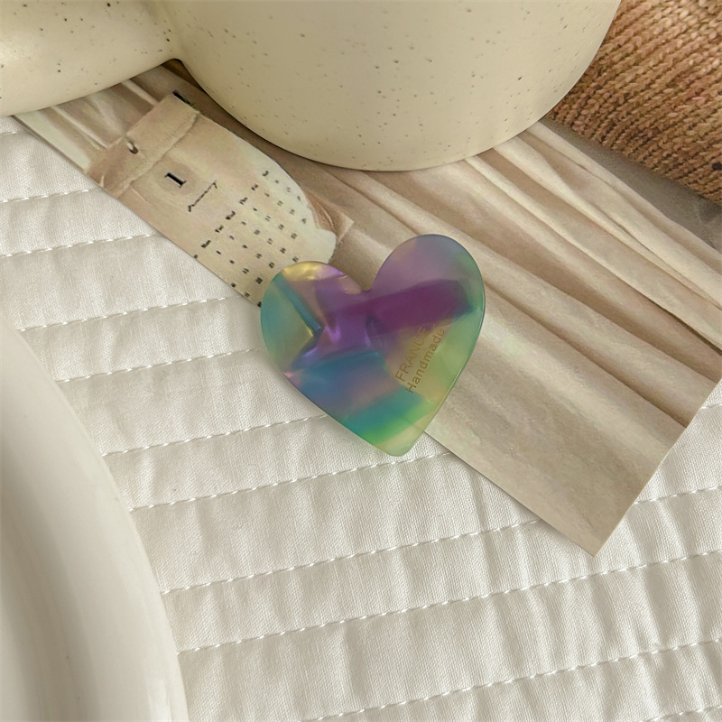 10g Weight Hair Clip Hair Accessories Type 1 Piece Quantity Daily Occasion Acetic acid sheets Material Heart Shape Pattern All Seasons Season Women's Gender Cute, Simple Style Style Cute Simple Style Women's Heart Shape Acetic Acid Sheets Hair Clip 14