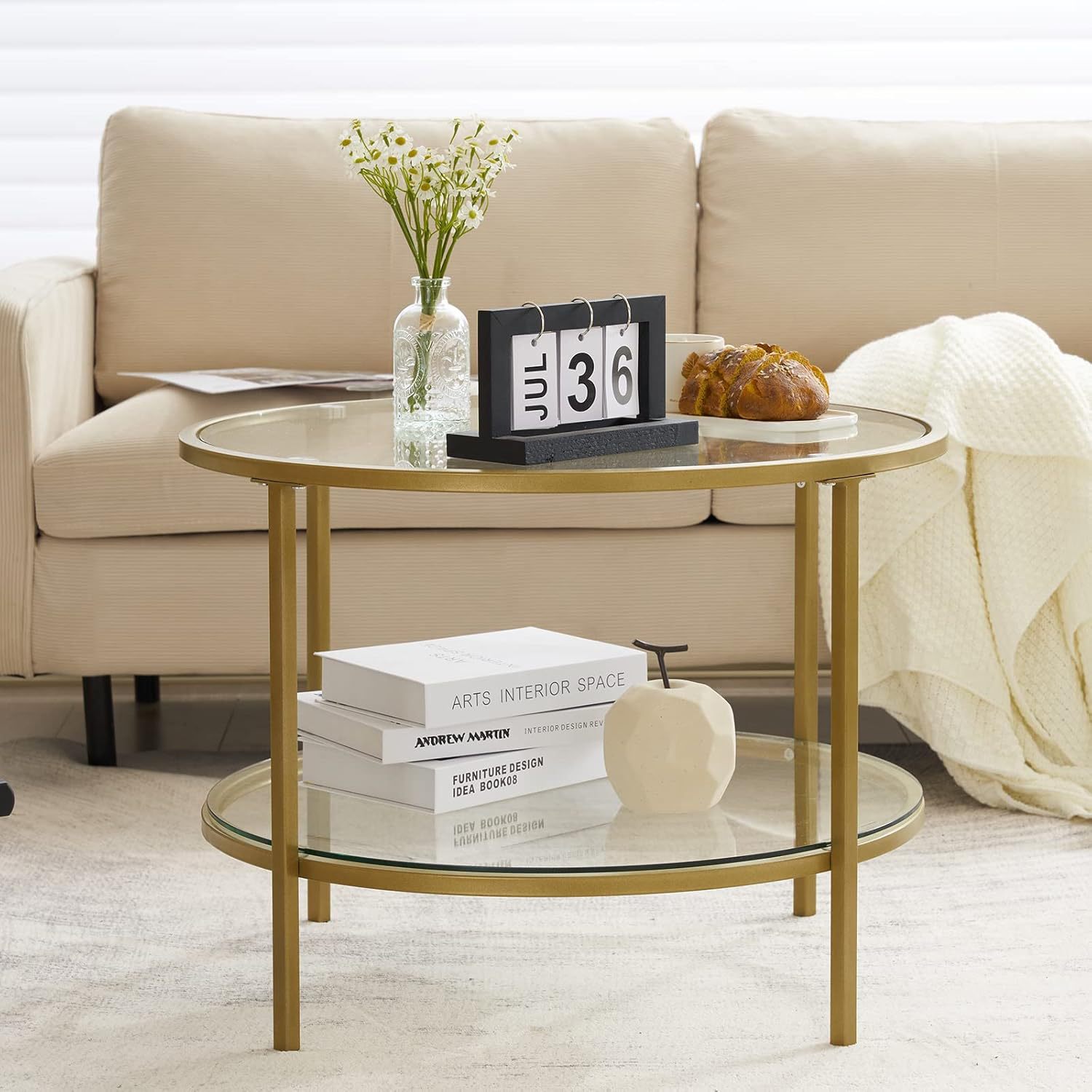 Mesa de té cúpula transfronteriza sala de estar transparente mesa de café de oro de champán lujoso de alto valor simple mesa redonda