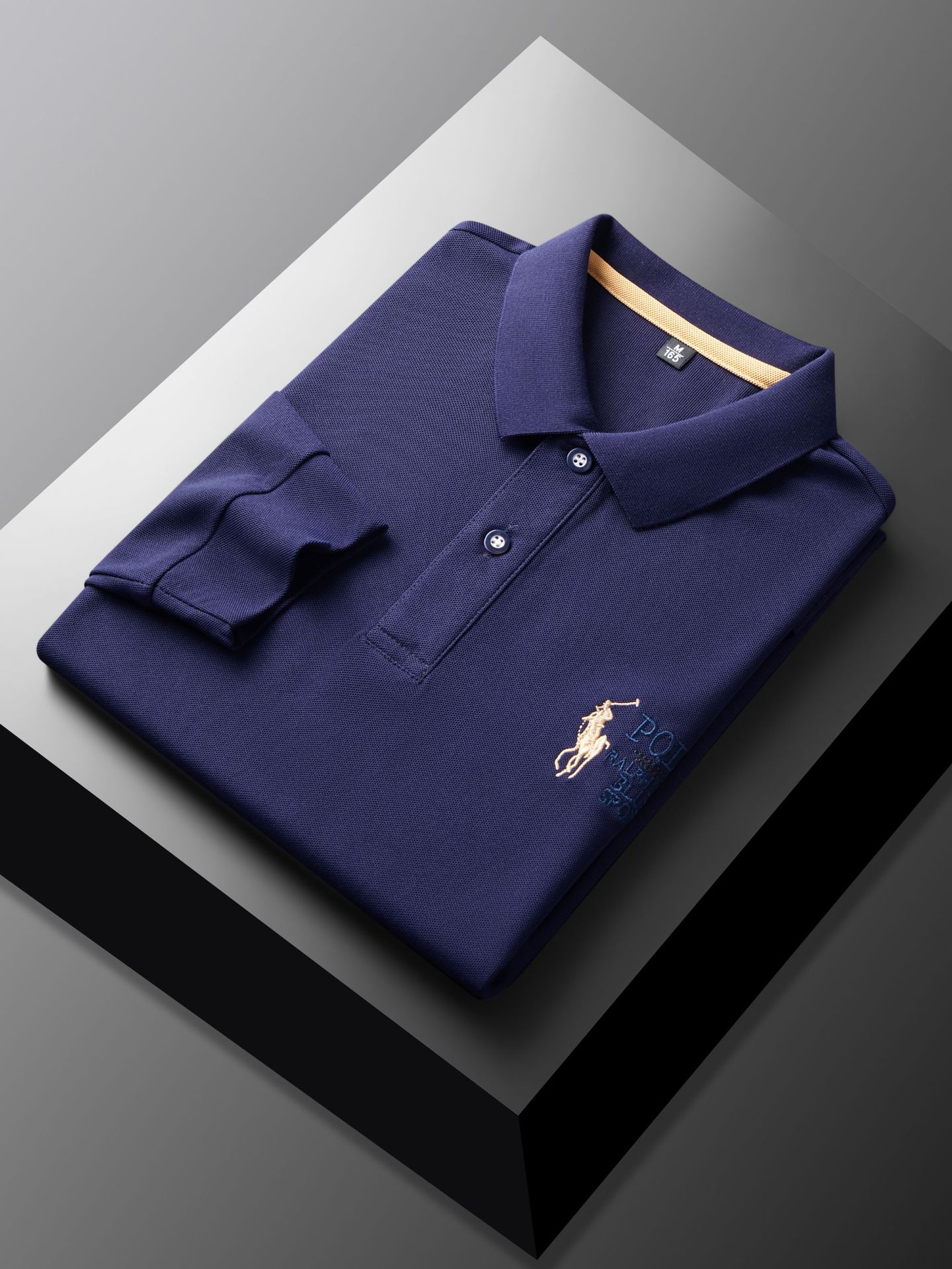 Mishima nuevo estilo Paul camiseta de manga larga para hombre polo solapa bordado jersey moda moda otoño top para hombre