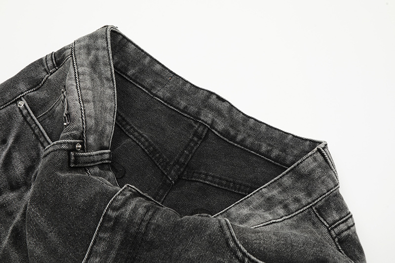 High-Waisted Denim Shorts For Women & Men - Vintage Washed Clean Fit Straight Leg Wide Leg Cropped Pant_viptrois.com