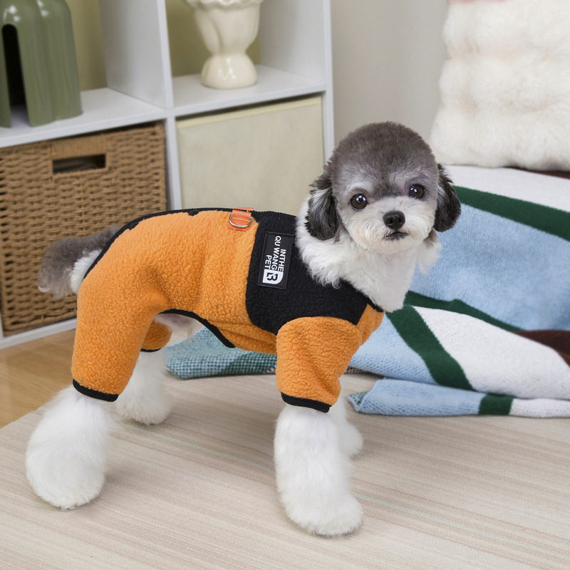 宠物服装小型犬狗衣服猫咪秋冬保暖舒适新款批发25羊羔绒四腿撞色|undefined