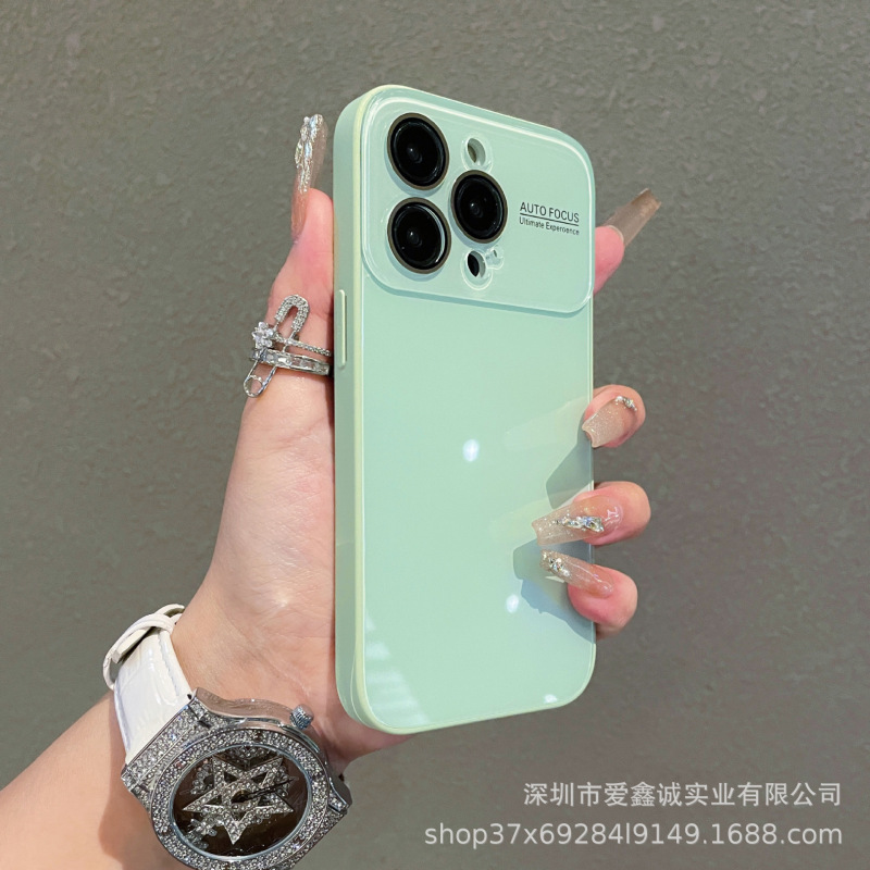 大视窗自带镜头膜16ProMax苹果手机壳12iphone17适用14高级纯色壳|undefined
