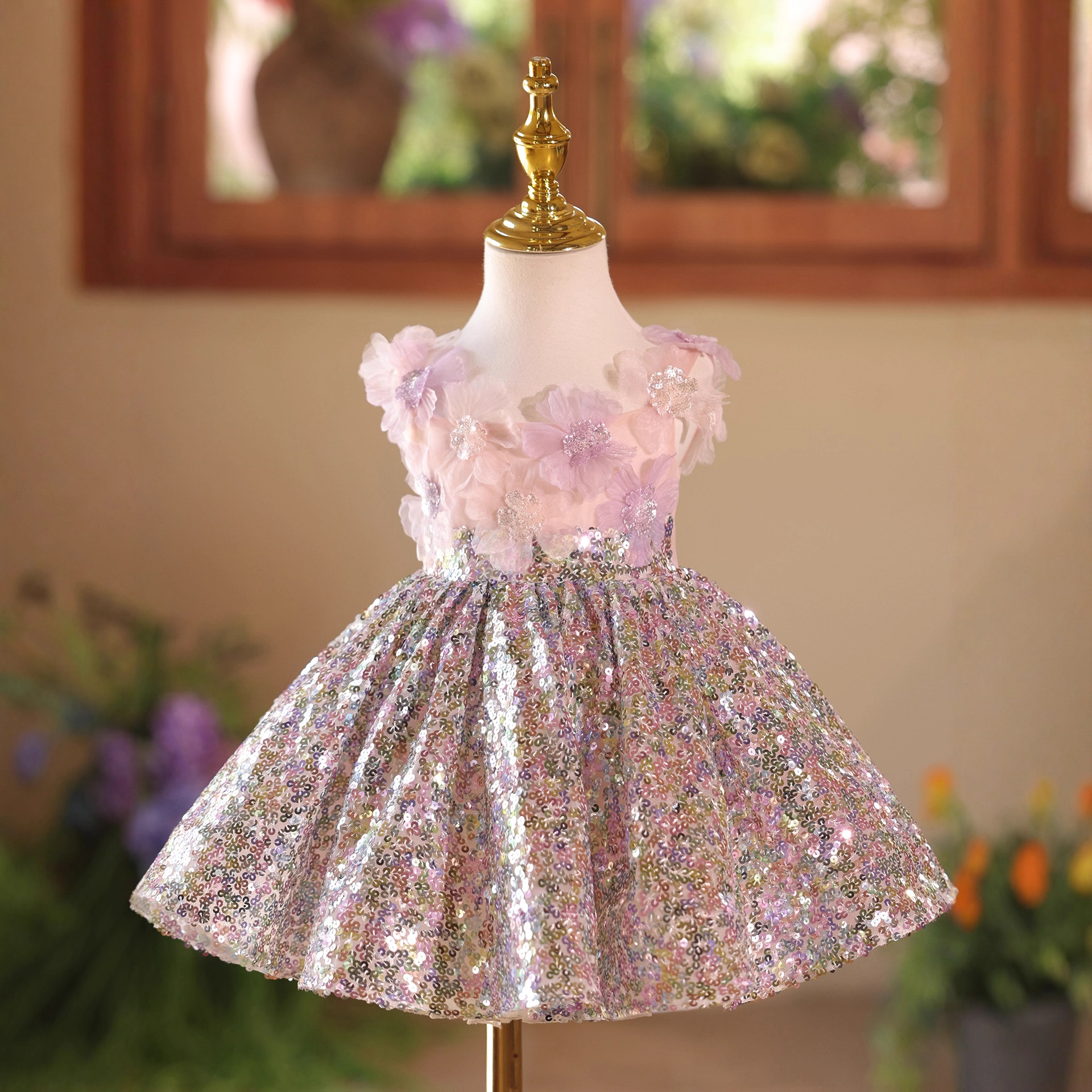 Luxuriöses Paillettenkleid Für Mädchen Zur Geburtstagsfeier_voghion.com