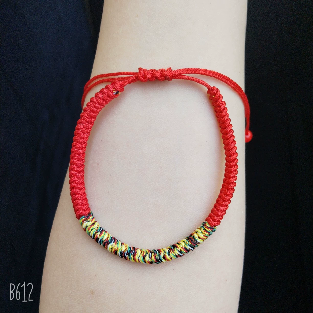 Woven Red Rope Bracelet, Miao/Tibetan Silver Alloy Charms, Ankle & Wrist, Multiple Styles