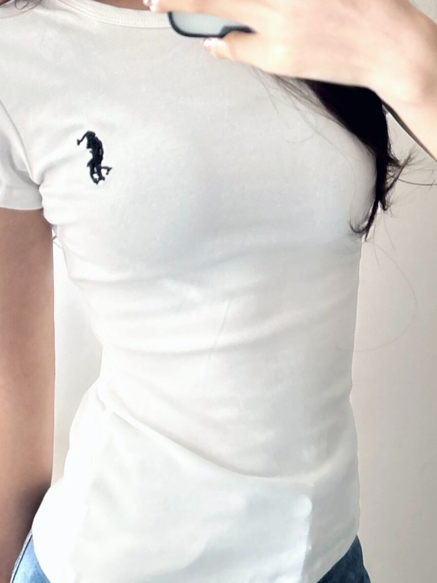 Slim Fit T-Shirt for Women Summer Short Sleeve Versatile Pure Color Sexy Top Instagram Style Hot Girl Fashion_ecoleips.com