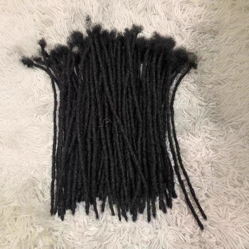 Real Hair Dreadlocks Hand Hook Hair Extensions Pure Human Hair Dreadlocks Dread Locs African Reggae Dreadlocks