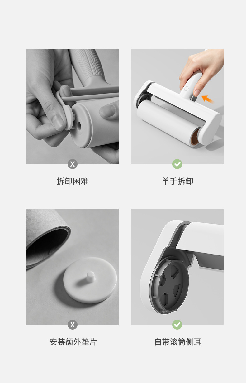 26 Models Summer Original New Products One-Click Disassembly Lint Roller Portable Clothing Pet Hair Remover Dust Cleaner