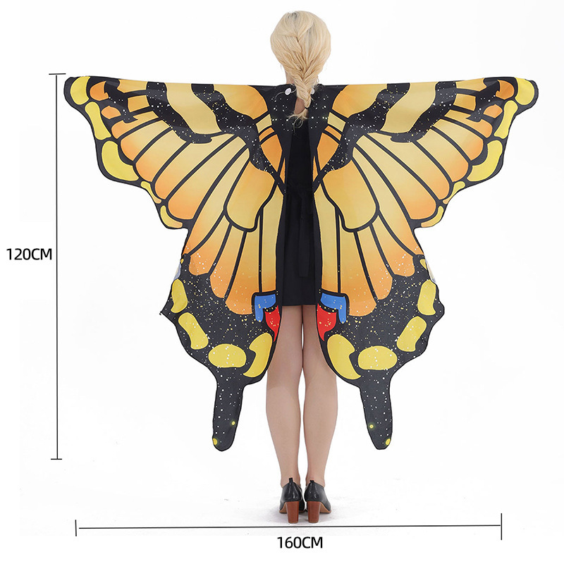 Capas de mariposa comercio exterior transfronterizo capas de mariposa Halloween decoración de danza colorida alas de mariposa al por mayor