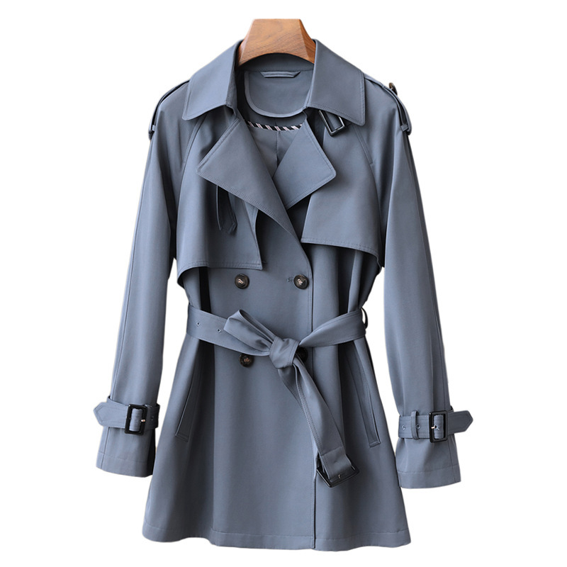 Trench mujer estilo coreano entallado primavera otoño trendy_voghion.com