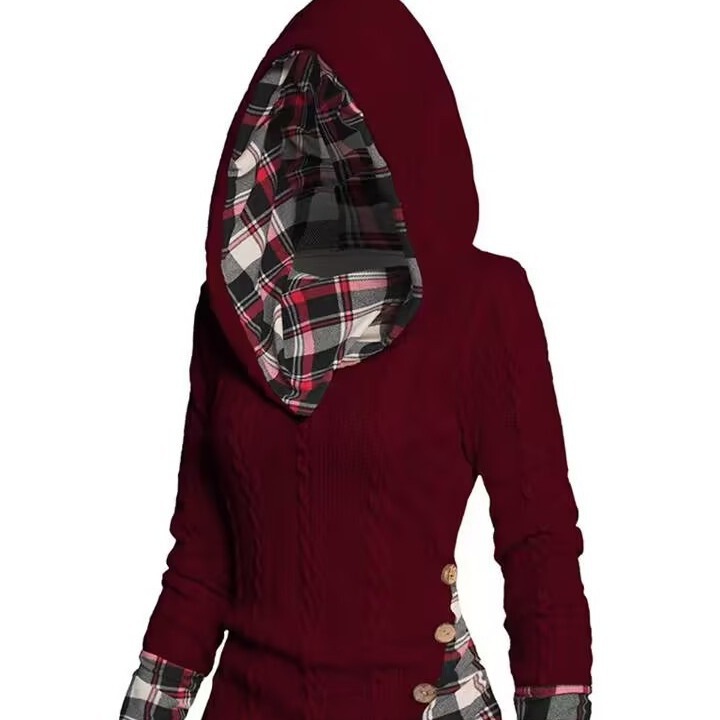 2023 Amazon Sudadera CON CAPUCHA DE LAS MUJERES pit suéter de manga larga Sudadera con capucha camisa casual sudadera