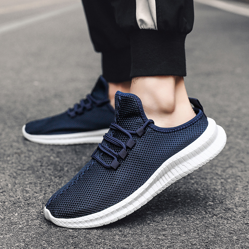 Men's Shoes Half Slippers Office Slippers Men's Half-Row Breathable No-Heel Men's Shoes Casual Shoes Outgoing Lazy Shoes Slip-on