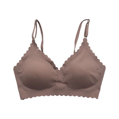 Traceless Ice Silk Sexy Ultra-Thin Bare Bra Without Underwire New Trapezoid Cup U-Shape Braless Women's Sports Bra