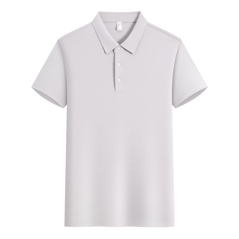 Mulher de seda de manga corta polo personalizado logotipo de verano masculino y femenino camiseta de collar bordado modelo