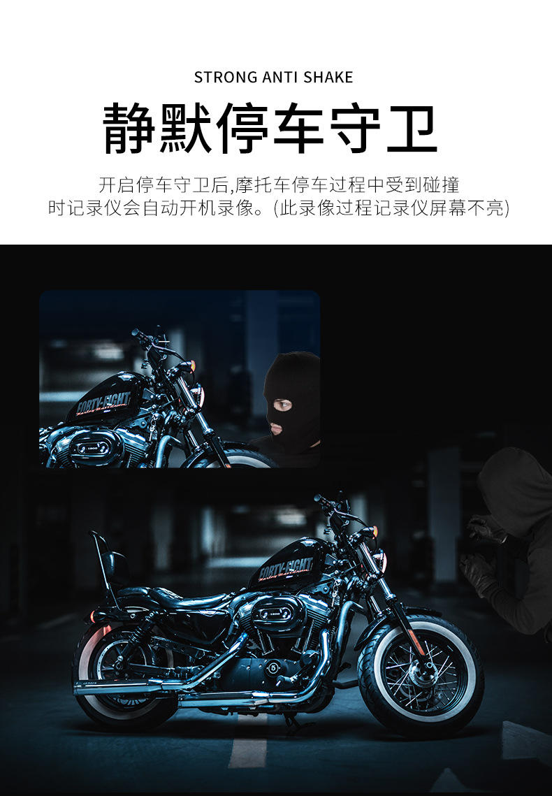 Motorcycle Driving Recorder 2K4K High-Definition Night Vision Gps Front and Rear Dual Recording Lens Electric Motorcycle Wifi Waterproof