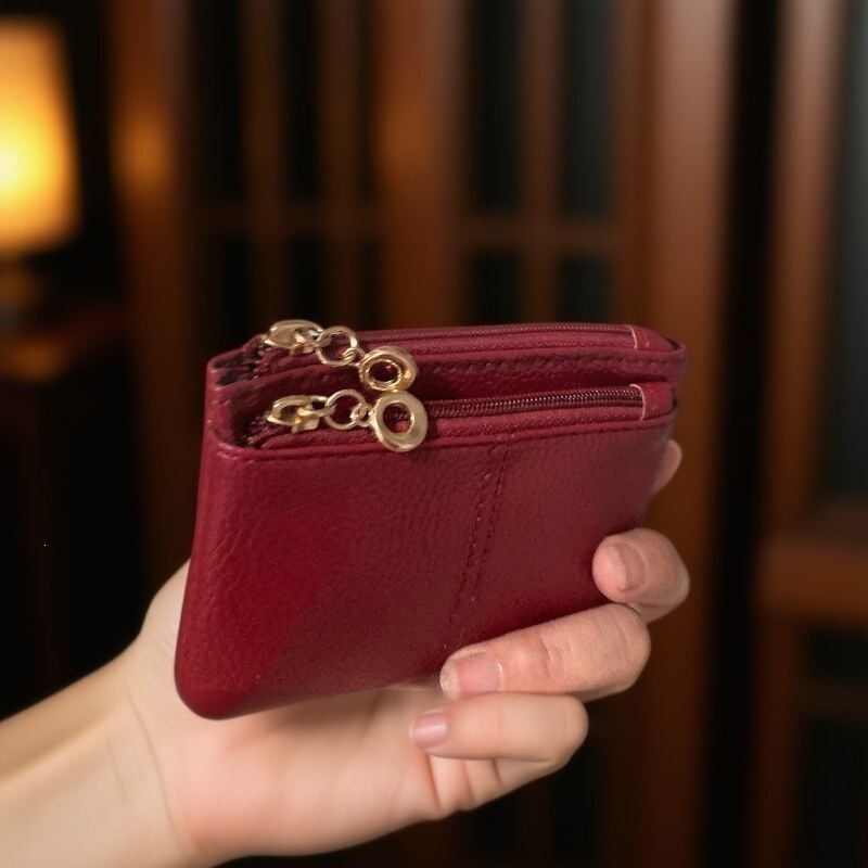 Textured Coin Purse, Women's Card Holder, Key Bag, Soft Leather Small Bag, Coin Bag, Zipper Mini Women's Short Wallet Textured Coin Purse, Women's Card Holder, Key Bag, Soft Leather Small Bag, Coin Bag, Zipper Mini Women's Short Wallet