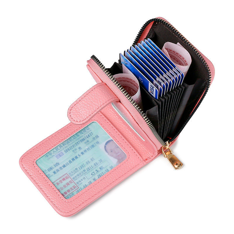 Comercio exterior nuevo órgano li li tarjeta bolsa de tarjetas de tarjetas de hombres bolsa de tarjetas de mujeres cartera con cremallera tarjeta de identificación de tarjetas