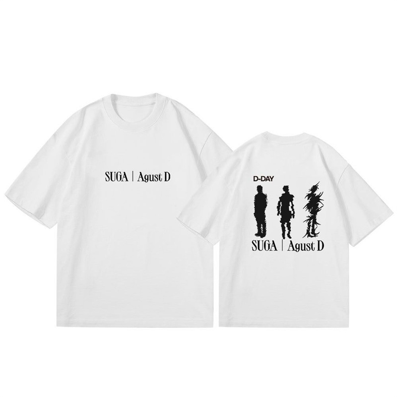 suga minqiqi album solo concert peripheral poster personalized support T-shirt trendy men's and women's short-sleeved clothes suga minqiqi album solo concert peripheral poster personalized support T-shirt trendy men's and women's short-sleeved clothes