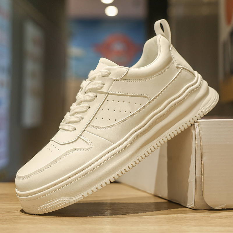 sneaker Men's Spring and Autumn New Classic Air Force One Sneakers Comfortable Breathable Thick-soled White Shoes Men's Advanced Sense