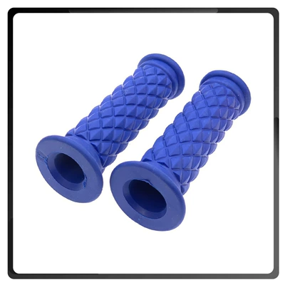 Motorcycle Handle Cover: TPR Soft Rubber, Diamond-Shaped Handlebar - 22mm-blue