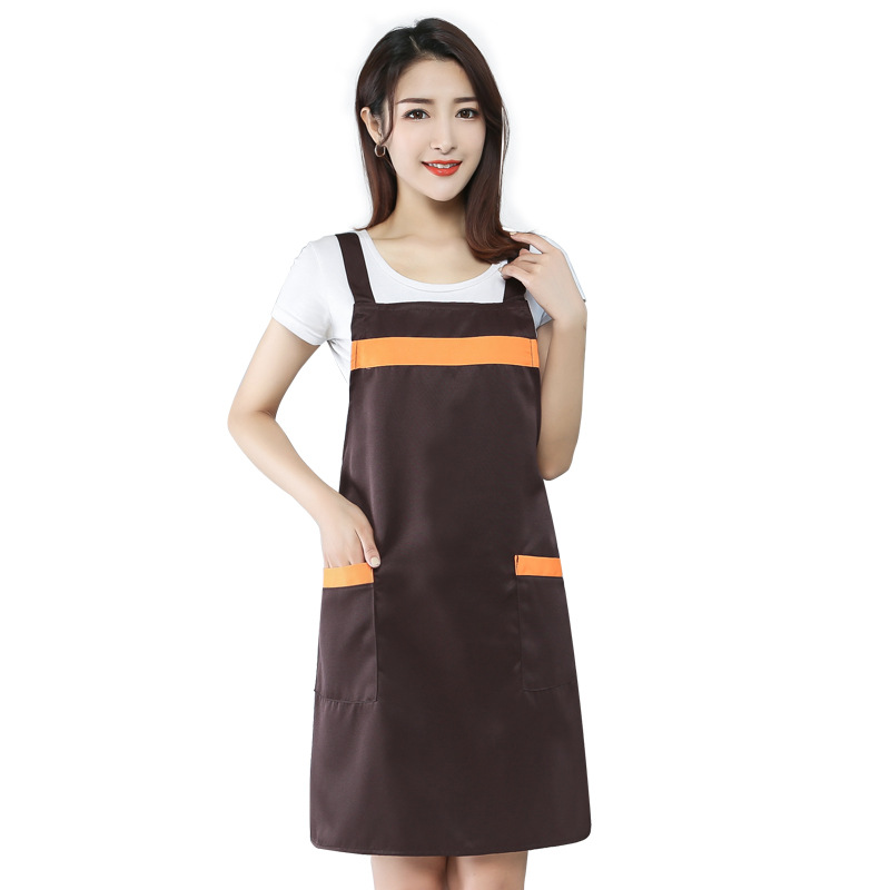 Delantal personalizado hogar cocina Logotipo de impresión al por mayor en forma de H Correa adultos overoles delantal a juego personalización