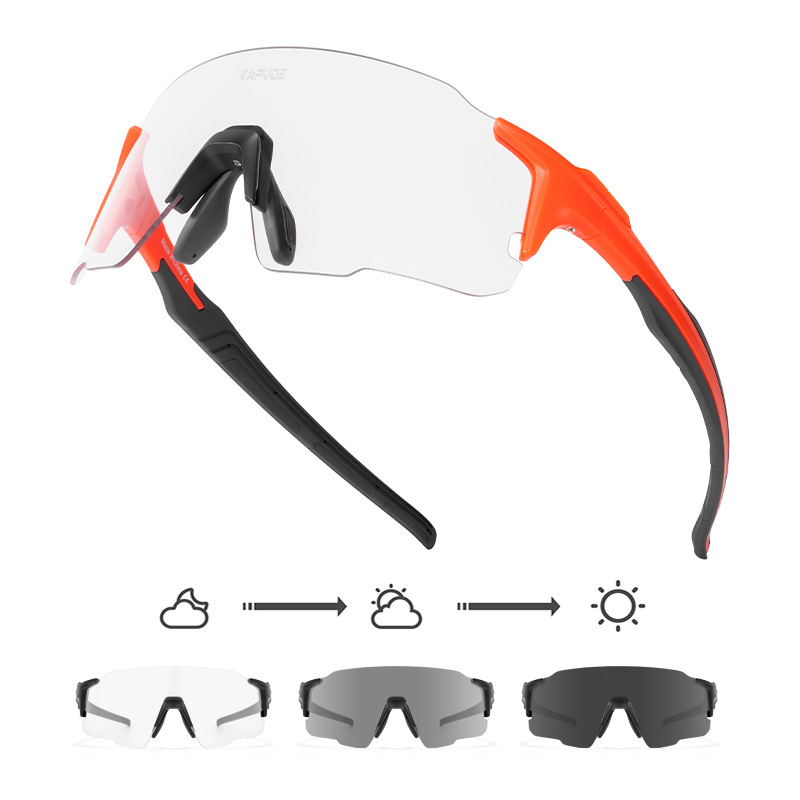 Gafas de Ciclismo Deportivas, TR90, Fotocromático, Antideslumbrante, A Prueba de Viento, para Deportes al Aire Libre
