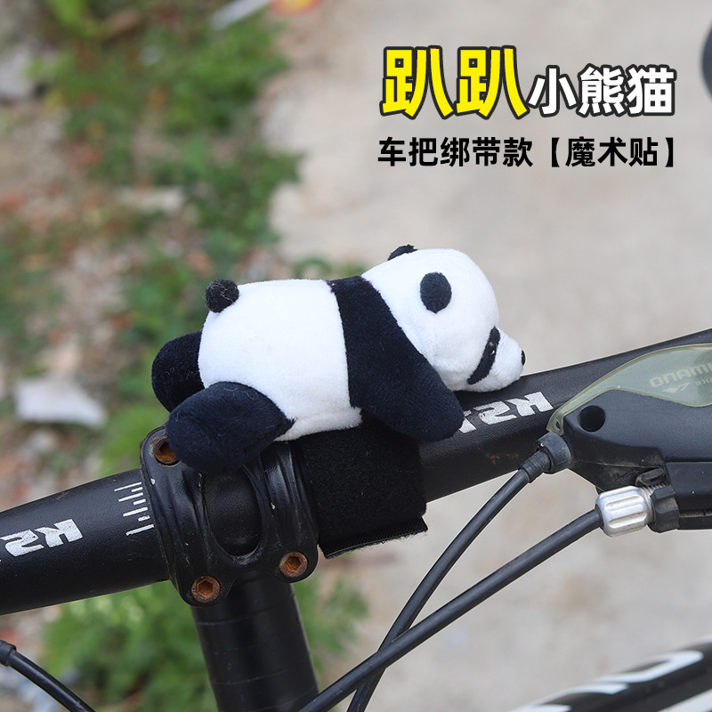 Motuoche Cute Panda Doll Decoration Accessories for Bicycle, Electric Bike, Motorcycle (Auto Parts and Accessories) - small-panda-around-10cm-handlebar-strap-style
