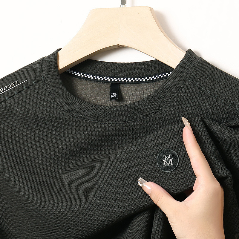 Long-sleeved Men's Sweatshirt Spring and Autumn New Loose All-match Fashionable Korean Men's T-shirt Light Luxury Super Soft Sweatshirt for Men