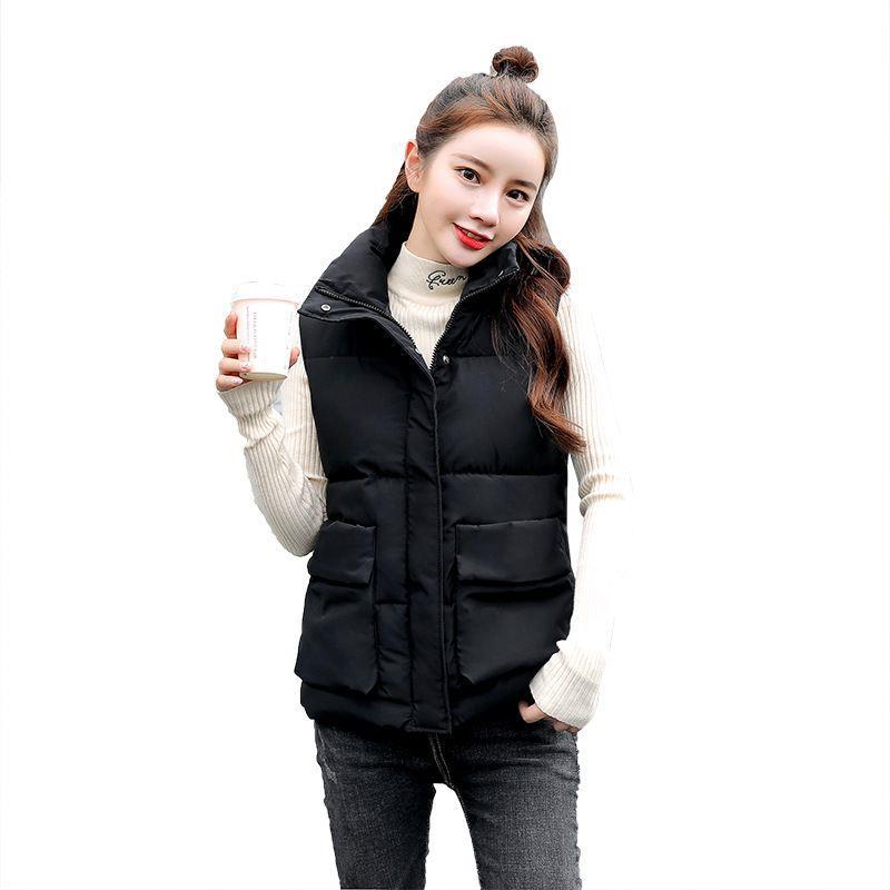 Chaleco Corto de Plumón y Algodón para Mujer, Otoño/Invierno 2025, Estilo Coreano, Chaqueta Holgada, Chaleco Versátil, Estilo Moderno
