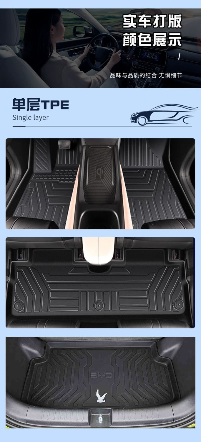 Suitable for BYD seagull mats TPE car mats surround 24 car mats tpe trunk mats full set