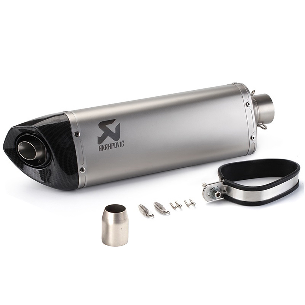 51mm motorcycle modified Scorpio exhaust pipe with muffler imitation carbon fiber oblique triangle CB500X Kaiyue 321