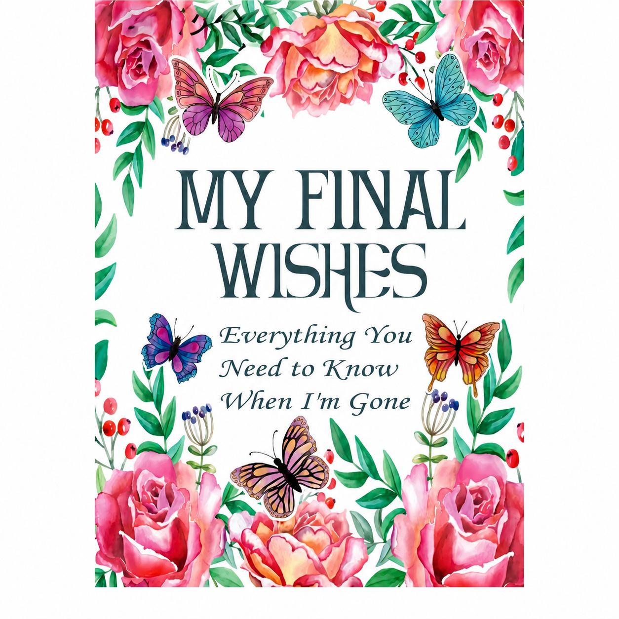 跨境爆品 MY FINALWISHES 新款蝴蝶死亡规划计划书