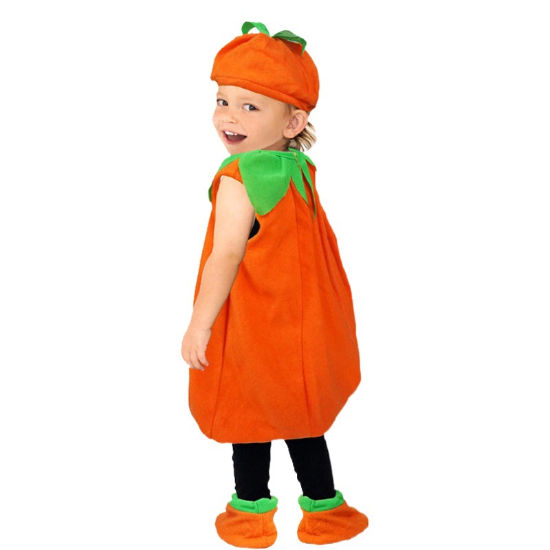 Disfraz de calabaza de Halloween para niños bebé estilo de cosplay traje de rendimiento lindo bebé de calabaza traje de comercio exterior