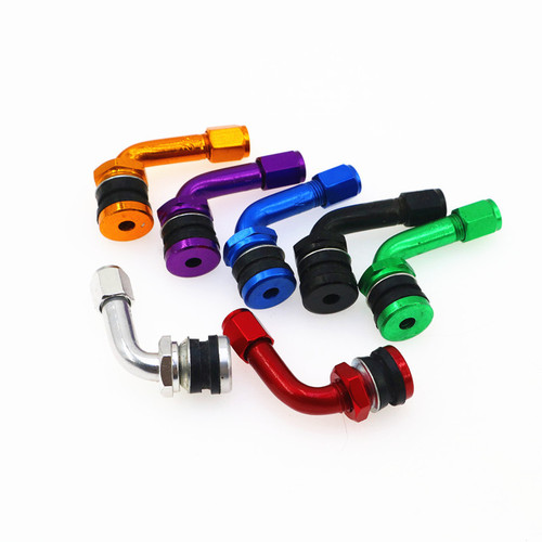 Electric vehicle CNC modified tire aluminum alloy valve motorcycle wheel hub valve anti-leakage right-angle valve