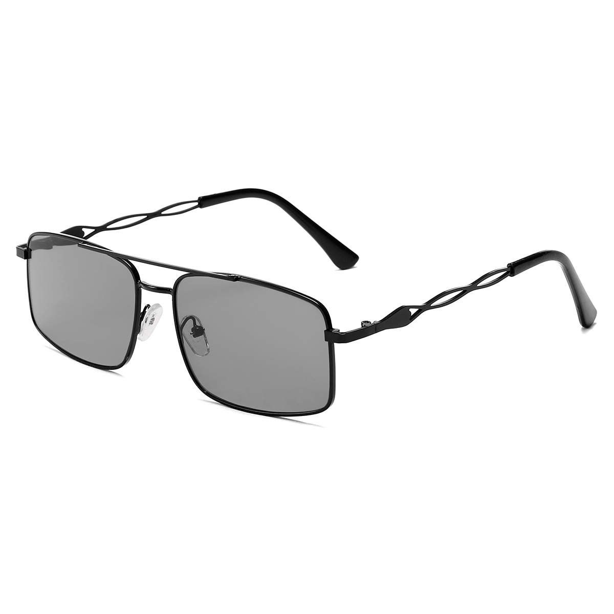 2023 nueva protección solar gafas de sol hombres de metal doble haz gafas de sol caja de negocios casual conducción pesca gafas de sol