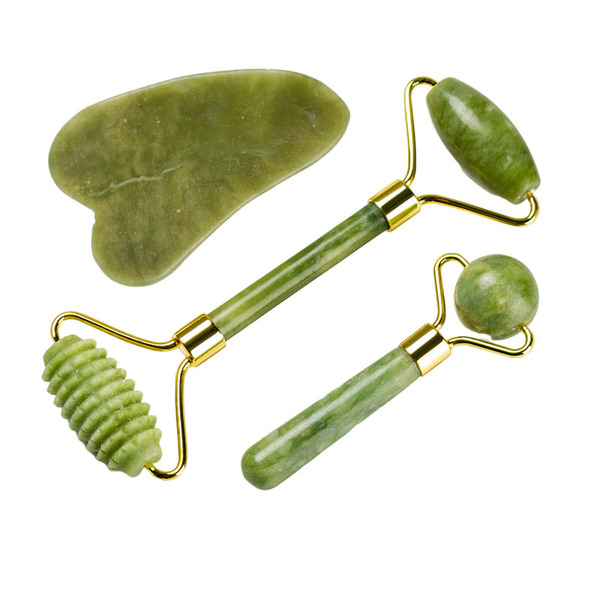 FENGFAN Roller Jade Massager Eyes Neck Forehead Beauty Gua Sha Prick…