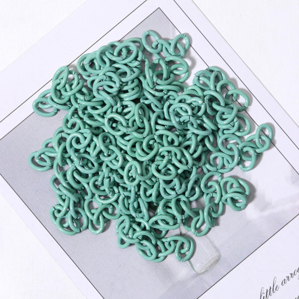 113#Mint green/4-link chain