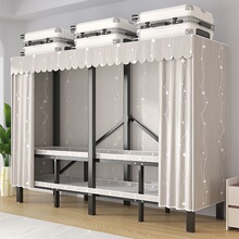 新款免安装折叠布衣柜家用卧室出租房加厚结实耐用简易组装全钢架