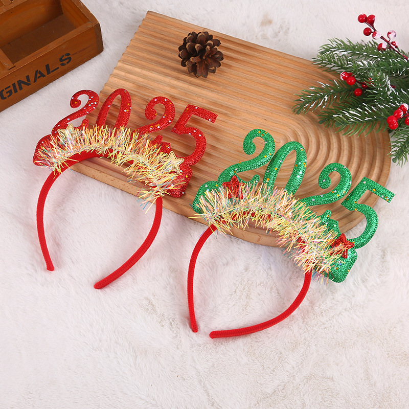 2025 Christmas luminous headband head reed New Year Christmas party decoration head reed carnival party supplies_voghion.com