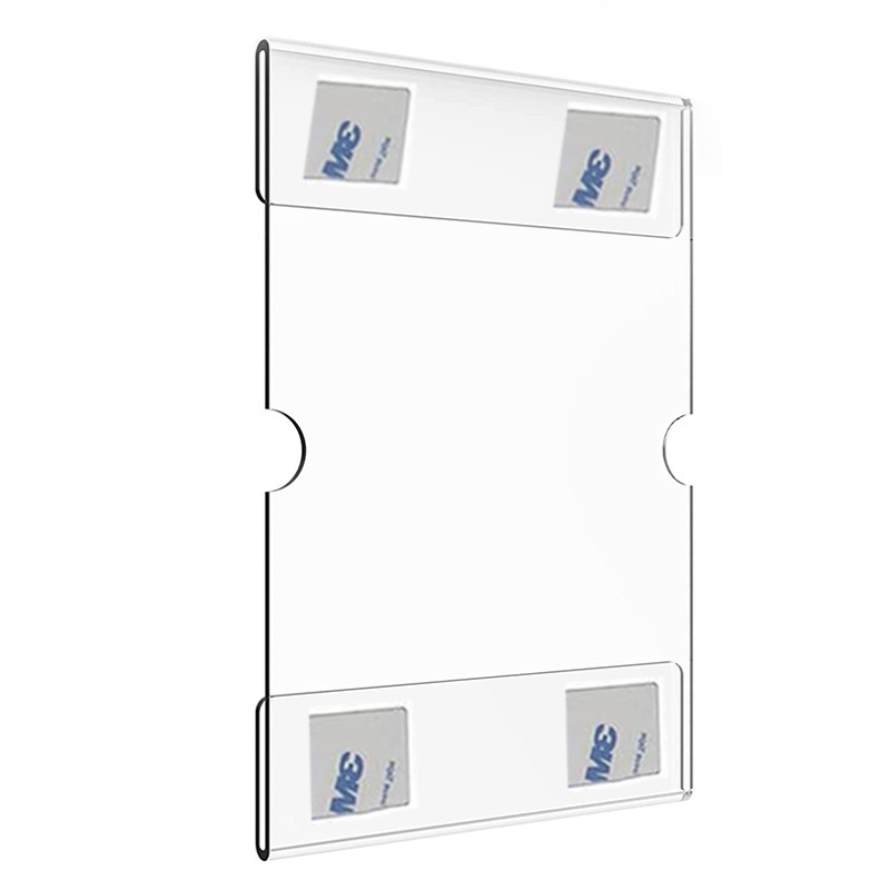 Cross-border hot sale wall-mounted acrylic sign bracket 4x 6 inch wall photo frame transparent photo rack with glue photo frame