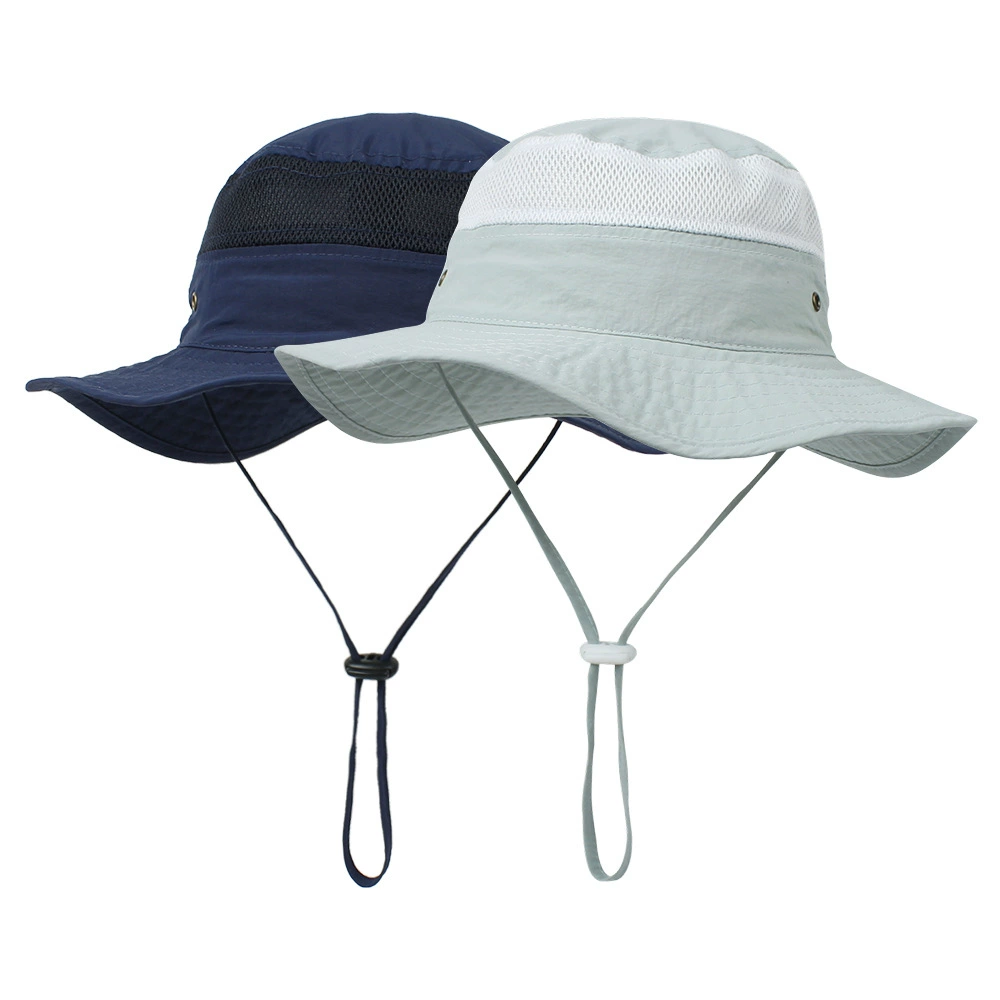 2021 Summer Boonie Bucket Hats For Kids Fisherman Hats With Wide Brim Sun Fishing Bucket Hat Breathable mesh polyester quick cut baby essential 