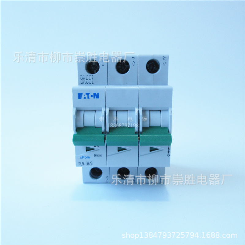 EATON伊顿PL9系列小型断路器 PL9-D6/3微型断路器3P D6A