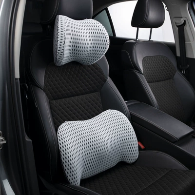 Waist support — Cushion Car Backrest Cushion Waist - light-gray-spell-dark-graysuit-de-velvet-style