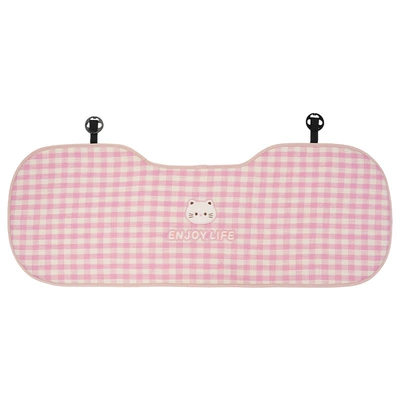 Stylish Goddess Car Pillow, Headrest - plaid-three-dimensional-cat-cushion-pink-rear-row