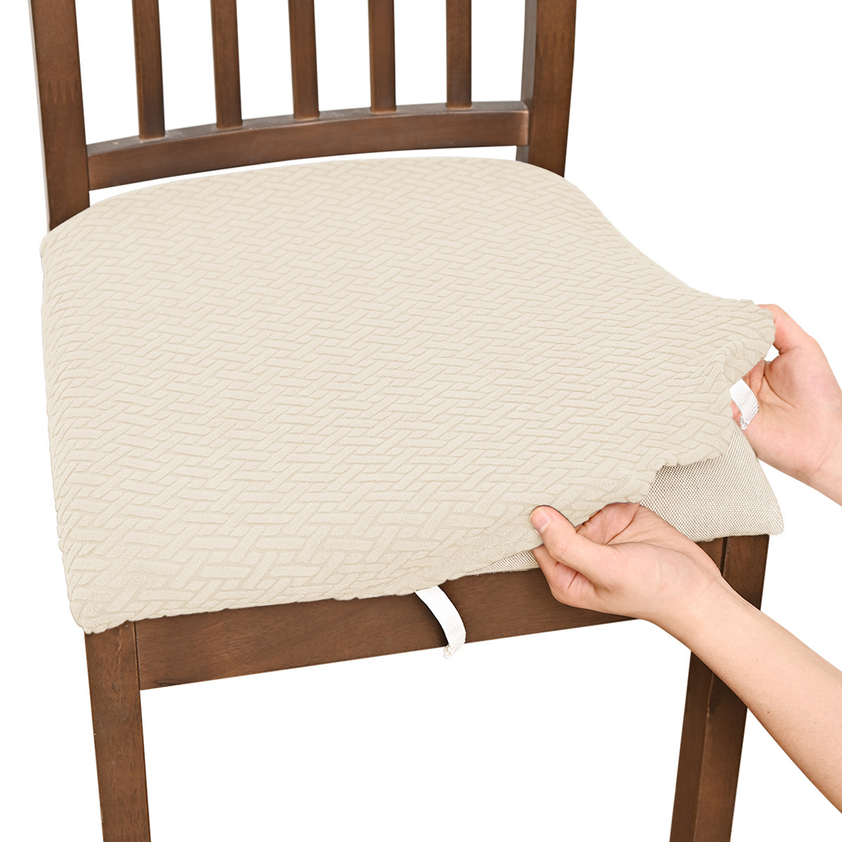 Funda de silla lista para usar de TEMU, dropshipping, funda elástica de seda de leche para banco, funda de taburete de venta caliente transfronteriza, funda de cojín para silla SHEIN