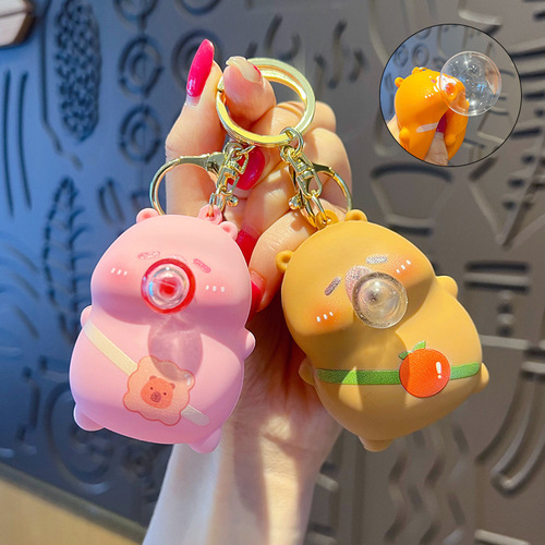 Cartoon Scary Me Jump Bubble Stress Relief Keychain Schoolbag Hook Couple Car Keychain Decor Gift